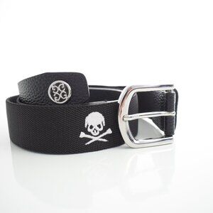 G/FORE Golf Belt Black w White Skulls 42